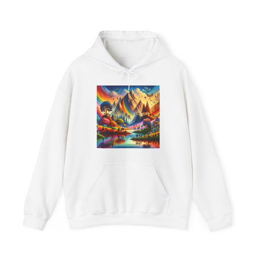 Heavy Blend Hooded Sweatshirt (Mountain Design #1)