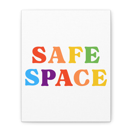 Safe Space Canvas | LGBTQ+ Wall Art for Inclusivity & Pride