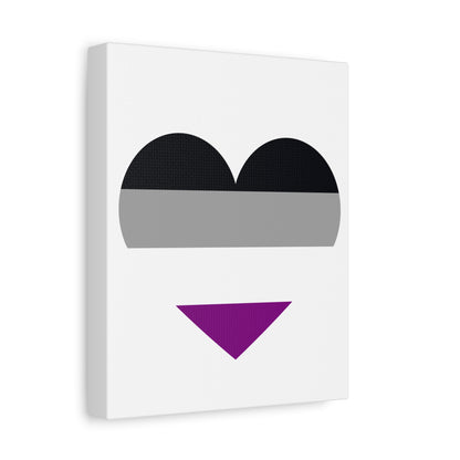 Asexual Pride Heart Canvas | LGBTQ+ Wall Art & Home Decor