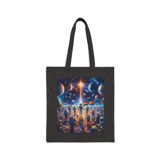 Cotton Canvas Tote Bag (Cosmic Design #3)