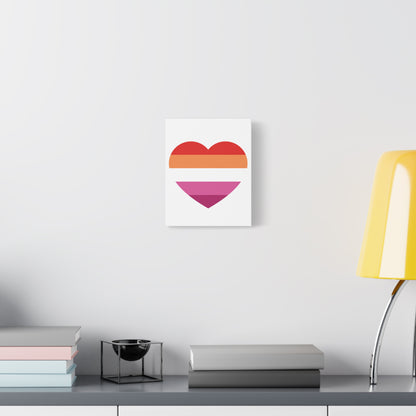 Lesbian Pride Heart - Canvas Wall Art