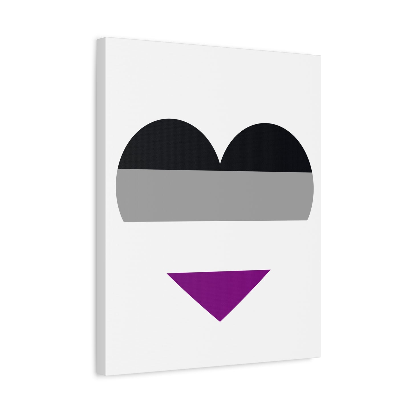 Asexual Pride Heart Canvas | LGBTQ+ Wall Art & Home Decor