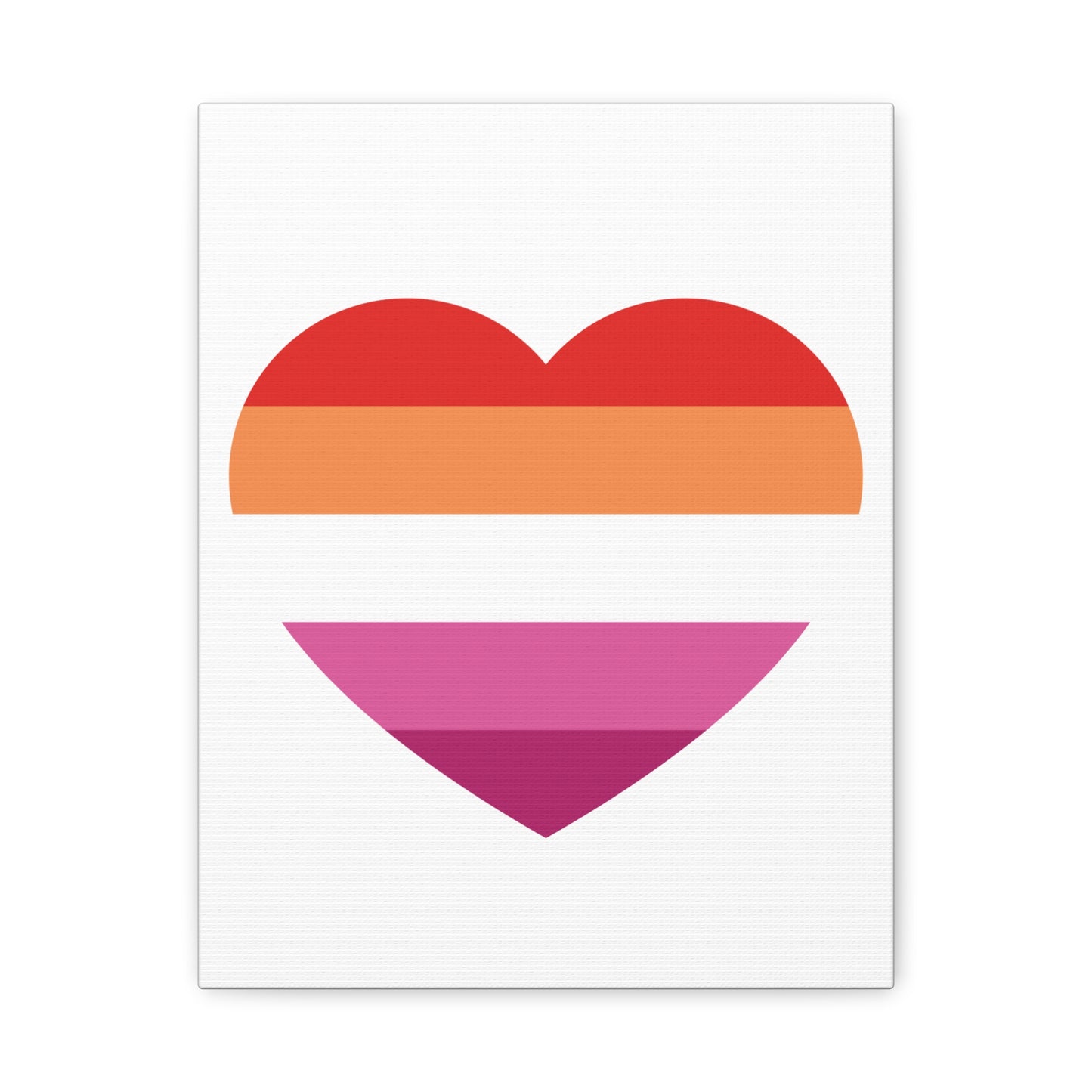 Lesbian Pride Heart - Canvas Wall Art