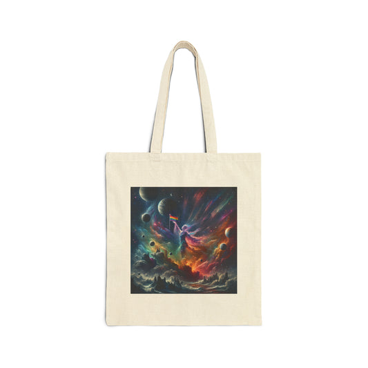 Cotton Canvas Tote Bag (Cosmic Design #2)