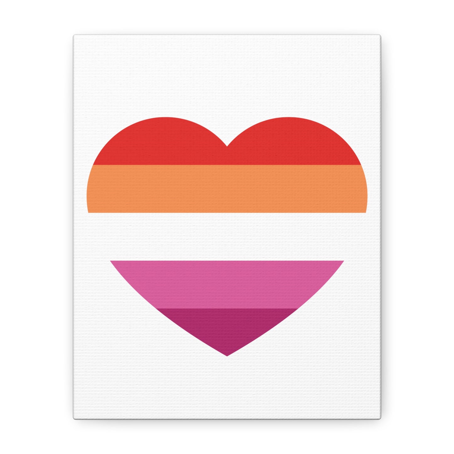 Lesbian Pride Heart - Canvas Wall Art