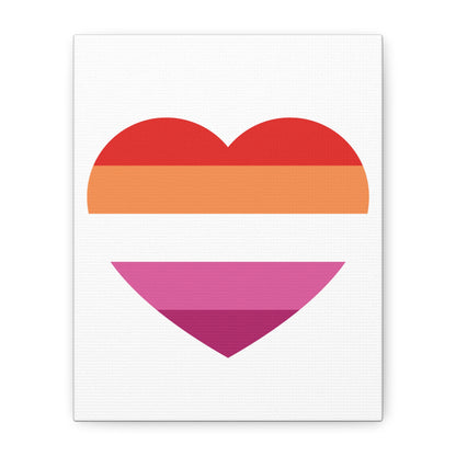 Lesbian Pride Heart - Canvas Wall Art