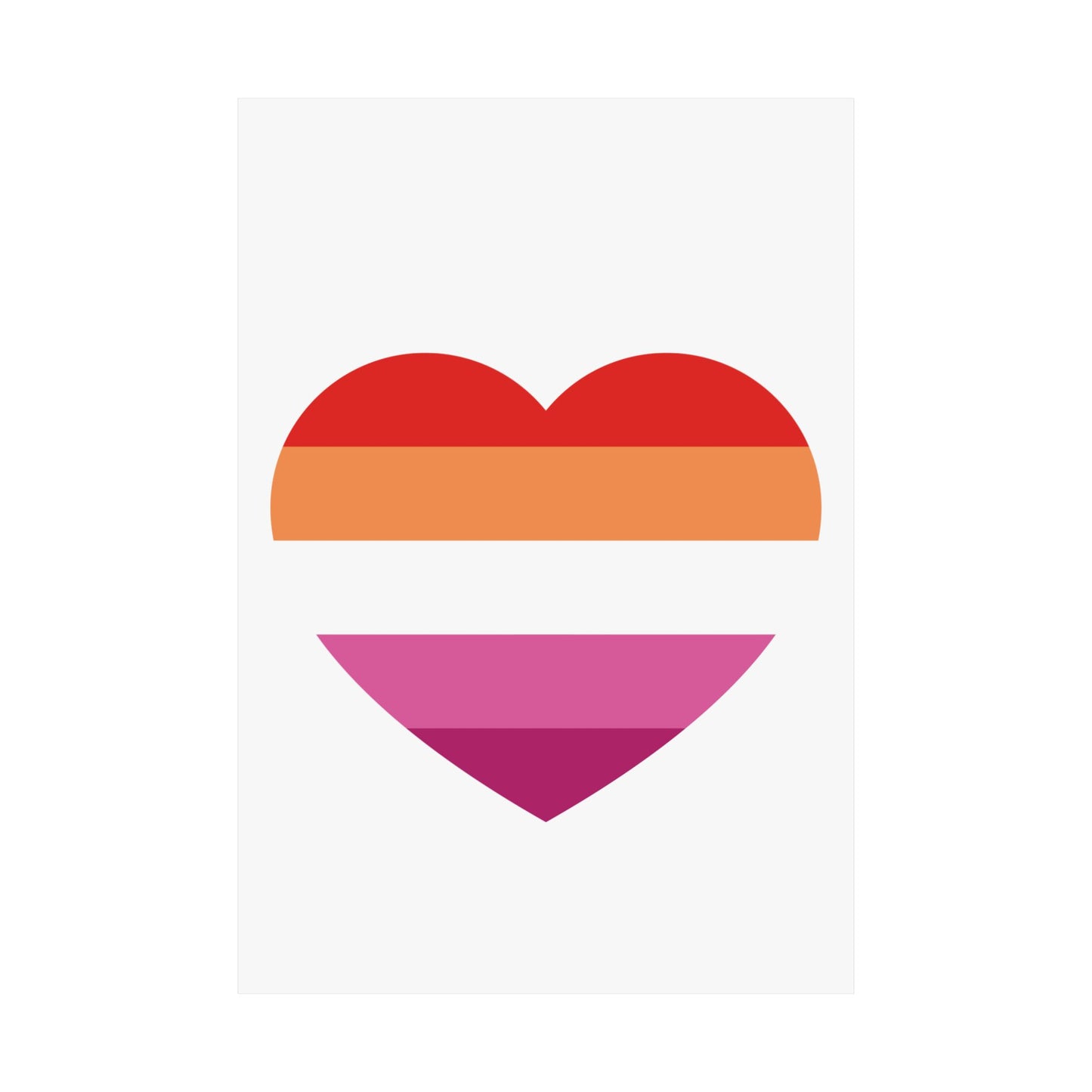 Lesbian Pride Heart Poster | LGBTQ+ Inclusivity & Wall Art