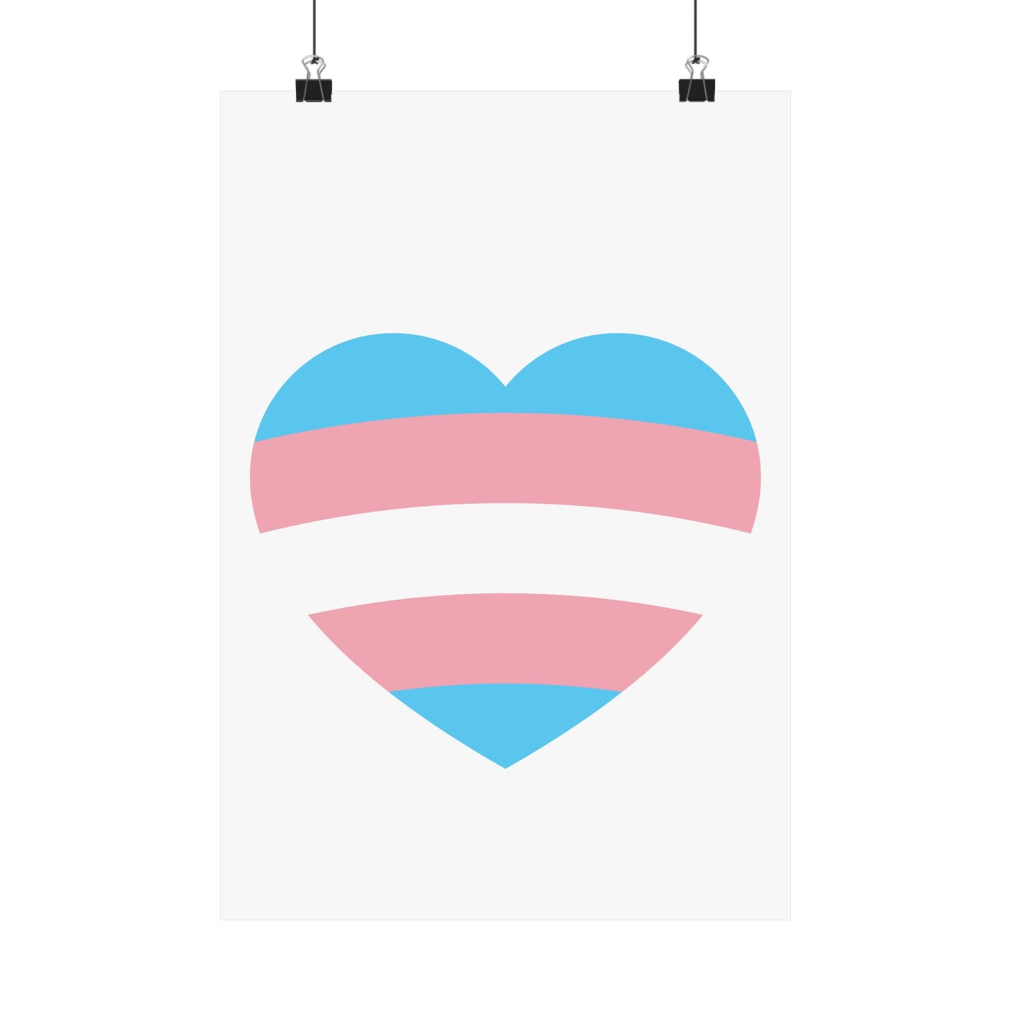 Transgender Heart Poster | LGBTQ+ Pride & Allyship Wall Art