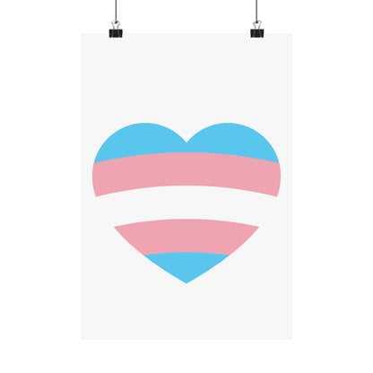 Transgender Heart Poster | LGBTQ+ Pride & Allyship Wall Art