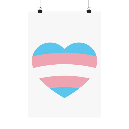 Transgender Heart Poster | LGBTQ+ Pride & Allyship Wall Art