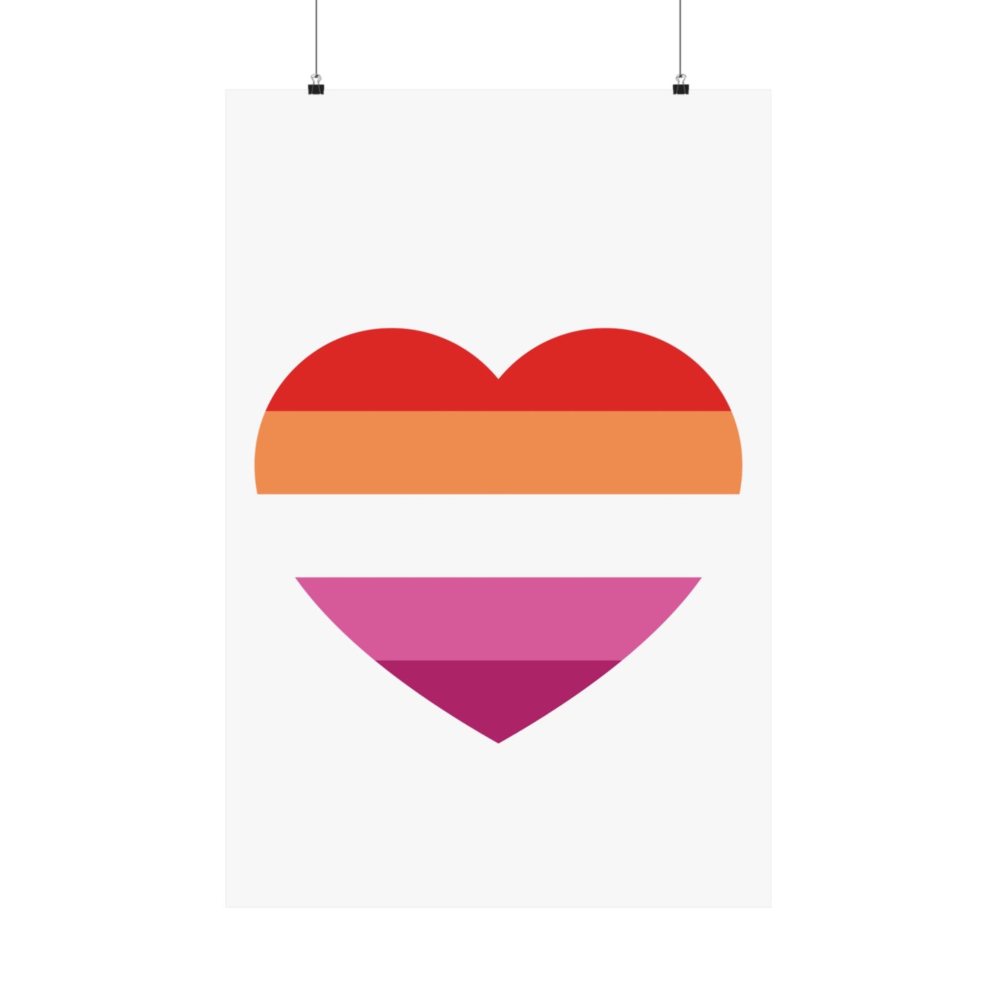 Lesbian Pride Heart Poster | LGBTQ+ Inclusivity & Wall Art