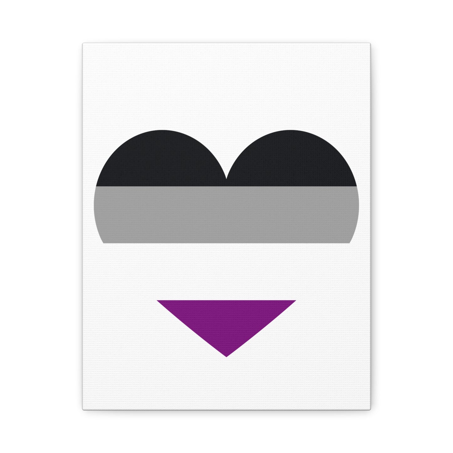 Asexual Pride Heart Canvas | LGBTQ+ Wall Art & Home Decor