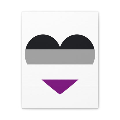 Asexual Pride Heart Canvas | LGBTQ+ Wall Art & Home Decor