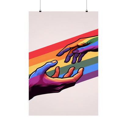 LGBTQIA+ Reaching Hands Print | Unity & Inclusivity Wall Art