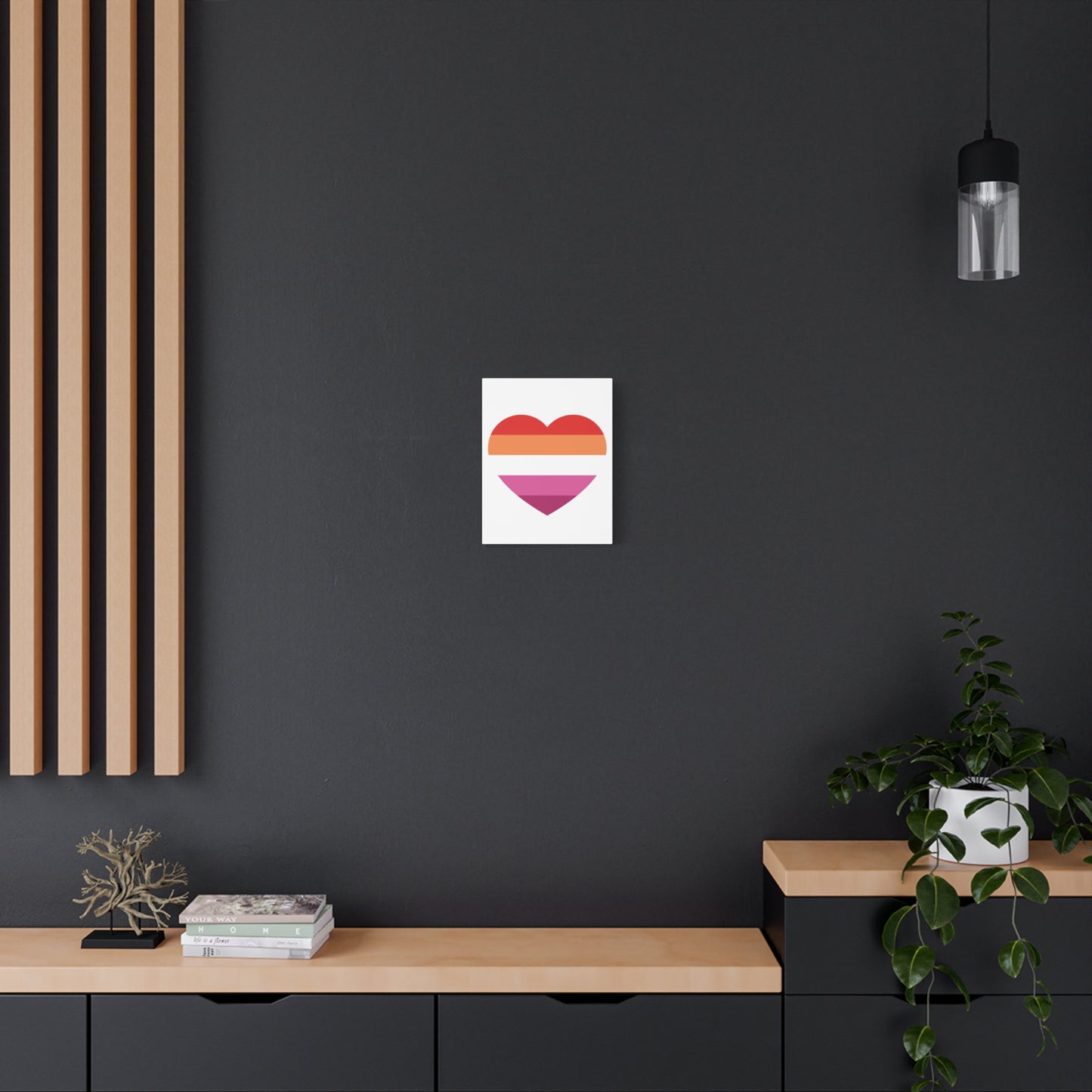 Lesbian Pride Heart - Canvas Wall Art