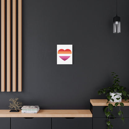 Lesbian Pride Heart - Canvas Wall Art