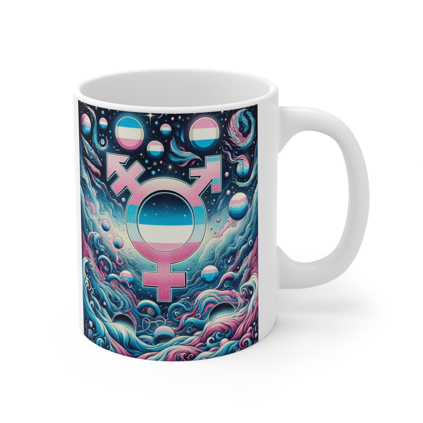 Ceramic Mug (Transgender Cosmic Theme)