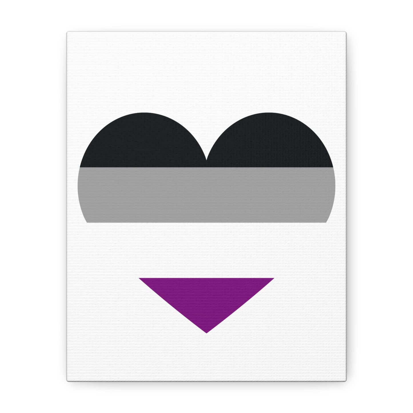 Asexual Pride Heart Canvas | LGBTQ+ Wall Art & Home Decor