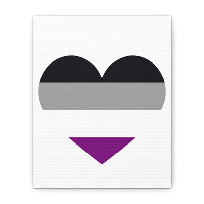 Asexual Pride Heart Canvas | LGBTQ+ Wall Art & Home Decor