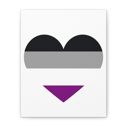 Asexual Pride Heart Canvas | LGBTQ+ Wall Art & Home Decor