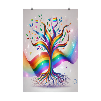 Rainbow Tree Poster | LGBTQ+ Art & Creative Wall Decor