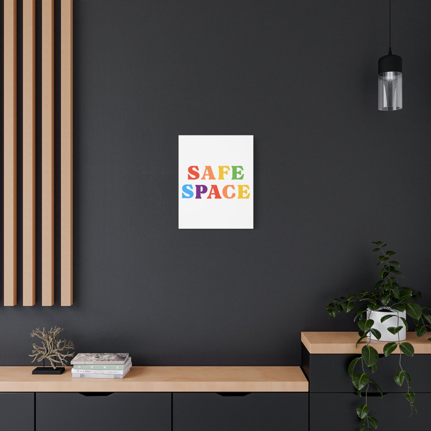 Safe Space Canvas | LGBTQ+ Wall Art for Inclusivity & Pride