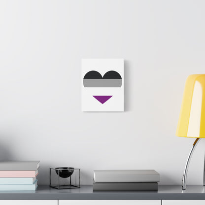 Asexual Pride Heart Canvas | LGBTQ+ Wall Art & Home Decor