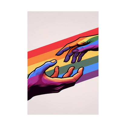 LGBTQIA+ Reaching Hands Print | Unity & Inclusivity Wall Art