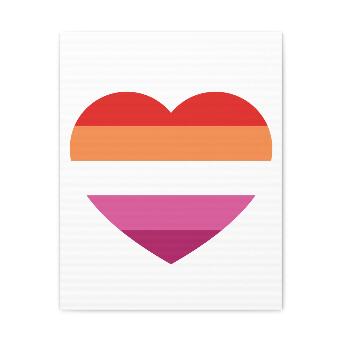 Lesbian Pride Heart - Canvas Wall Art