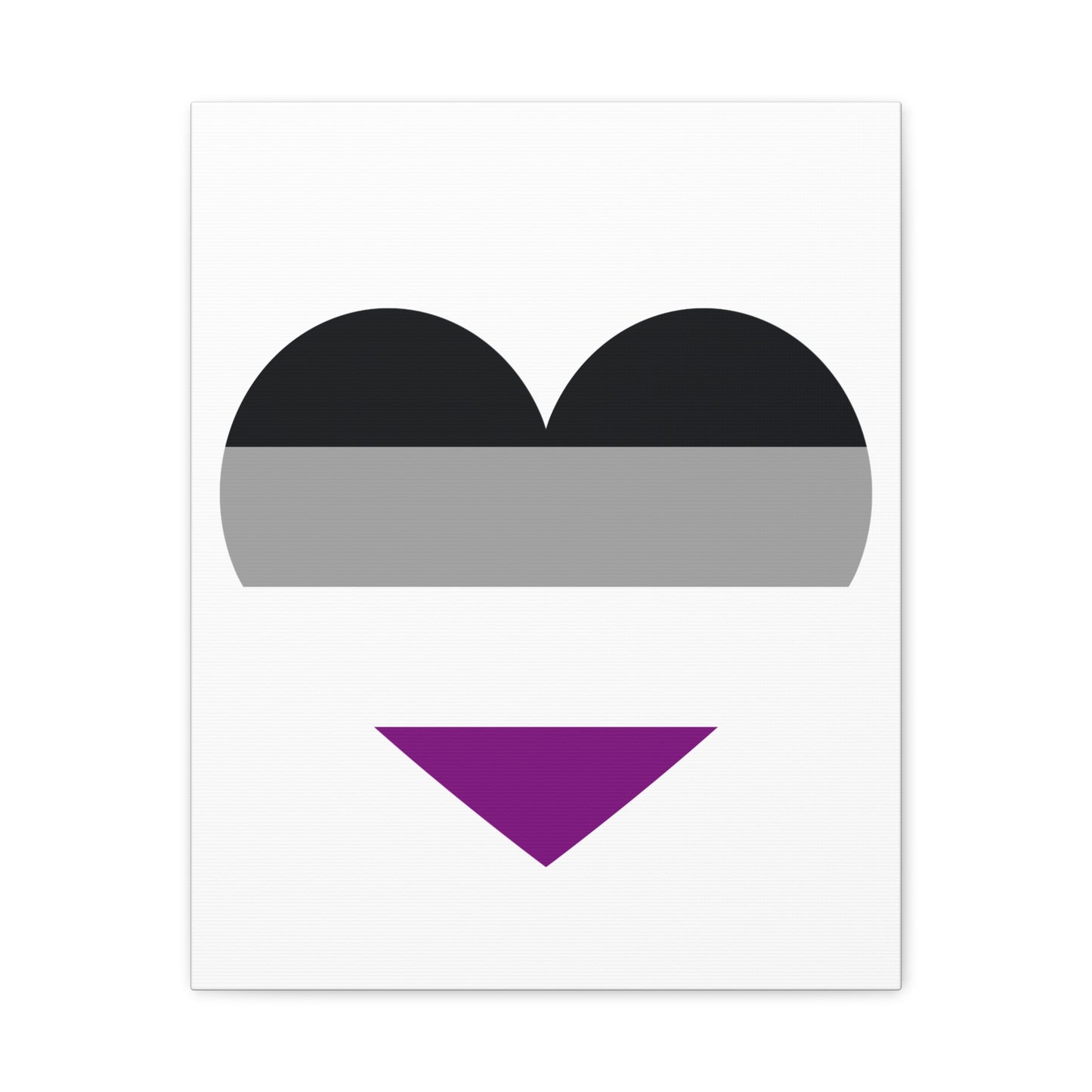 Asexual Pride Heart Canvas | LGBTQ+ Wall Art & Home Decor