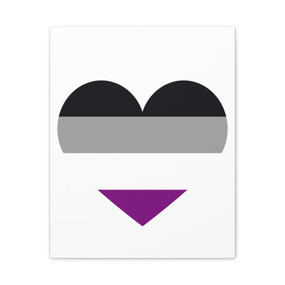 Asexual Pride Heart Canvas | LGBTQ+ Wall Art & Home Decor