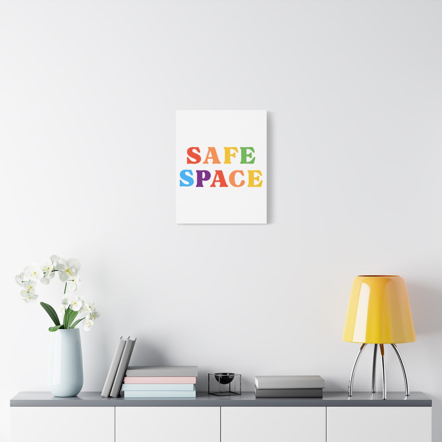 Safe Space Canvas | LGBTQ+ Wall Art for Inclusivity & Pride