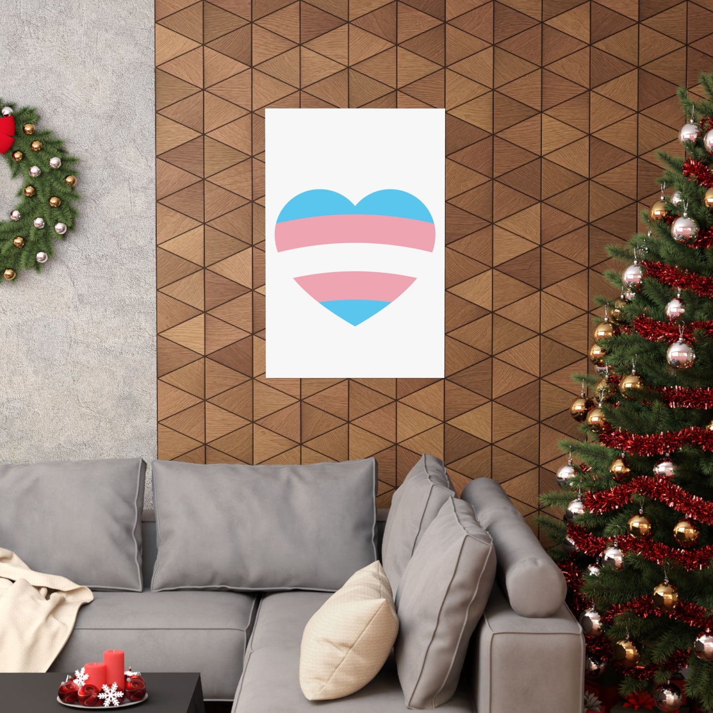 Transgender Heart Poster | LGBTQ+ Pride & Allyship Wall Art