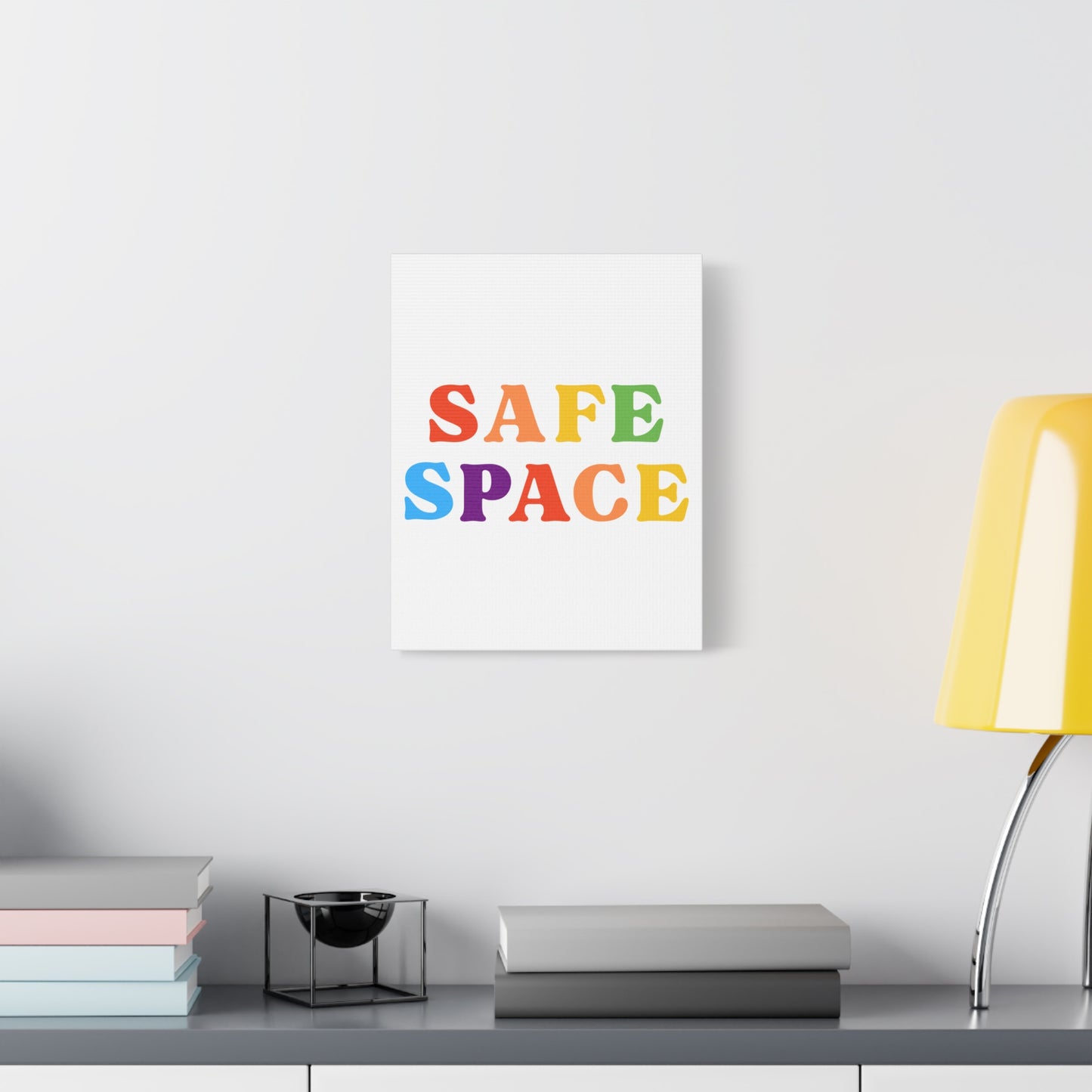 Safe Space Canvas | LGBTQ+ Wall Art for Inclusivity & Pride