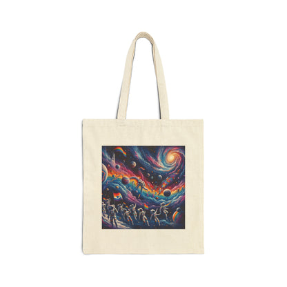 Cotton Canvas Tote Bag (Cosmic Design #1)