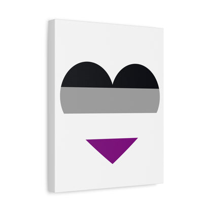 Asexual Pride Heart Canvas | LGBTQ+ Wall Art & Home Decor