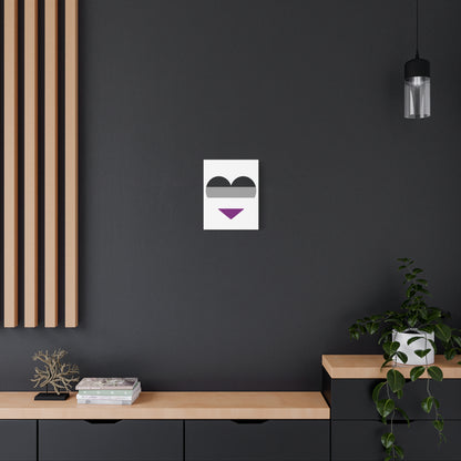 Asexual Pride Heart Canvas | LGBTQ+ Wall Art & Home Decor