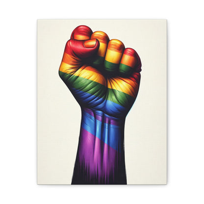 Pride Fist Canvas | LGBTQ+ Wall Art & Equality Decor