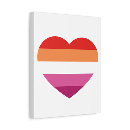 Lesbian Pride Heart - Canvas Wall Art