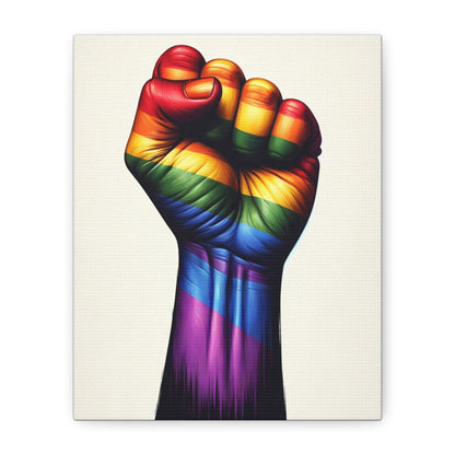 Pride Fist Canvas | LGBTQ+ Wall Art & Equality Decor