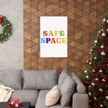 "Safe Space" Poster | LGBTQ+ Inclusivity & Affirming Wall Art