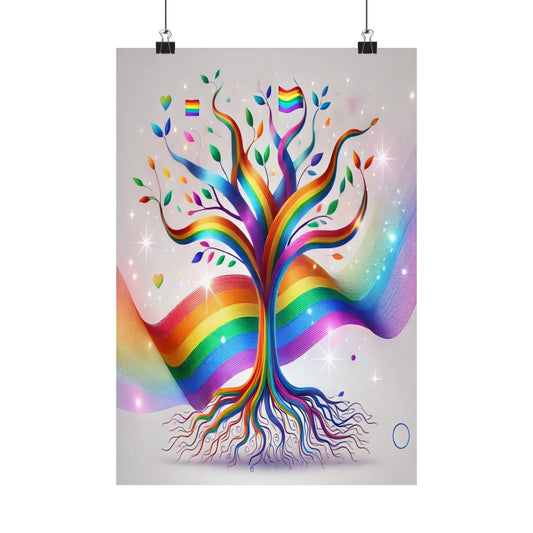 Rainbow Tree Poster | LGBTQ+ Art & Creative Wall Decor