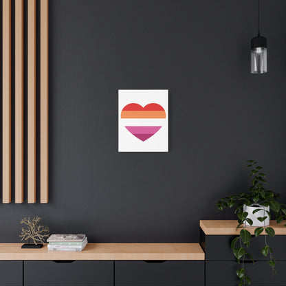 Lesbian Pride Heart - Canvas Wall Art