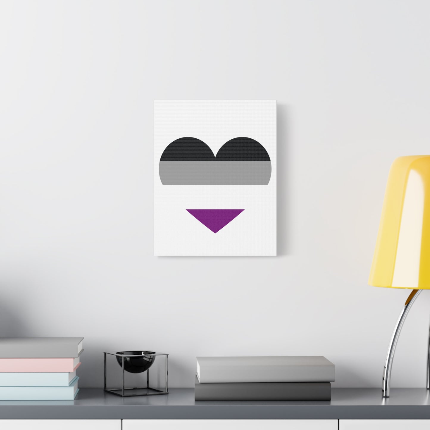 Asexual Pride Heart Canvas | LGBTQ+ Wall Art & Home Decor