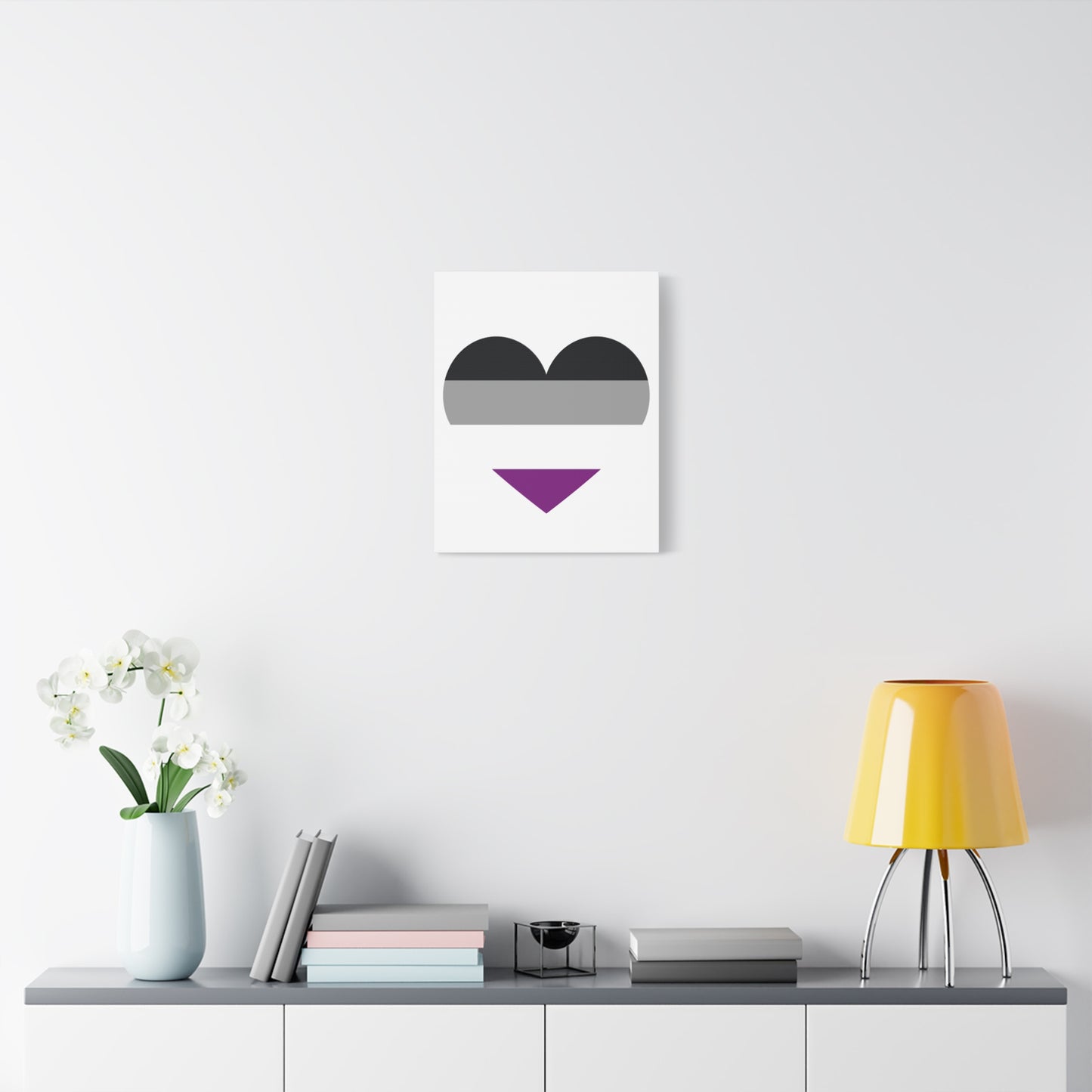 Asexual Pride Heart Canvas | LGBTQ+ Wall Art & Home Decor