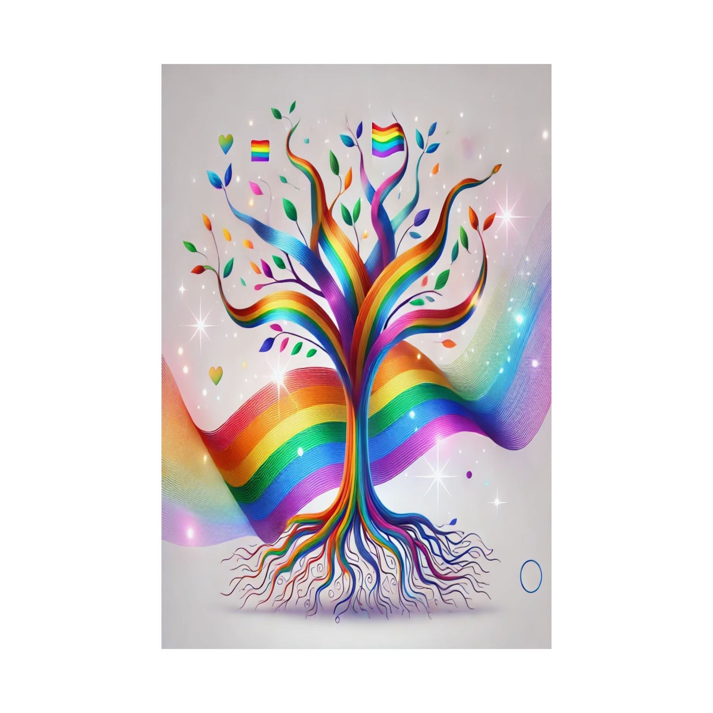 Rainbow Tree Poster | LGBTQ+ Art & Creative Wall Decor