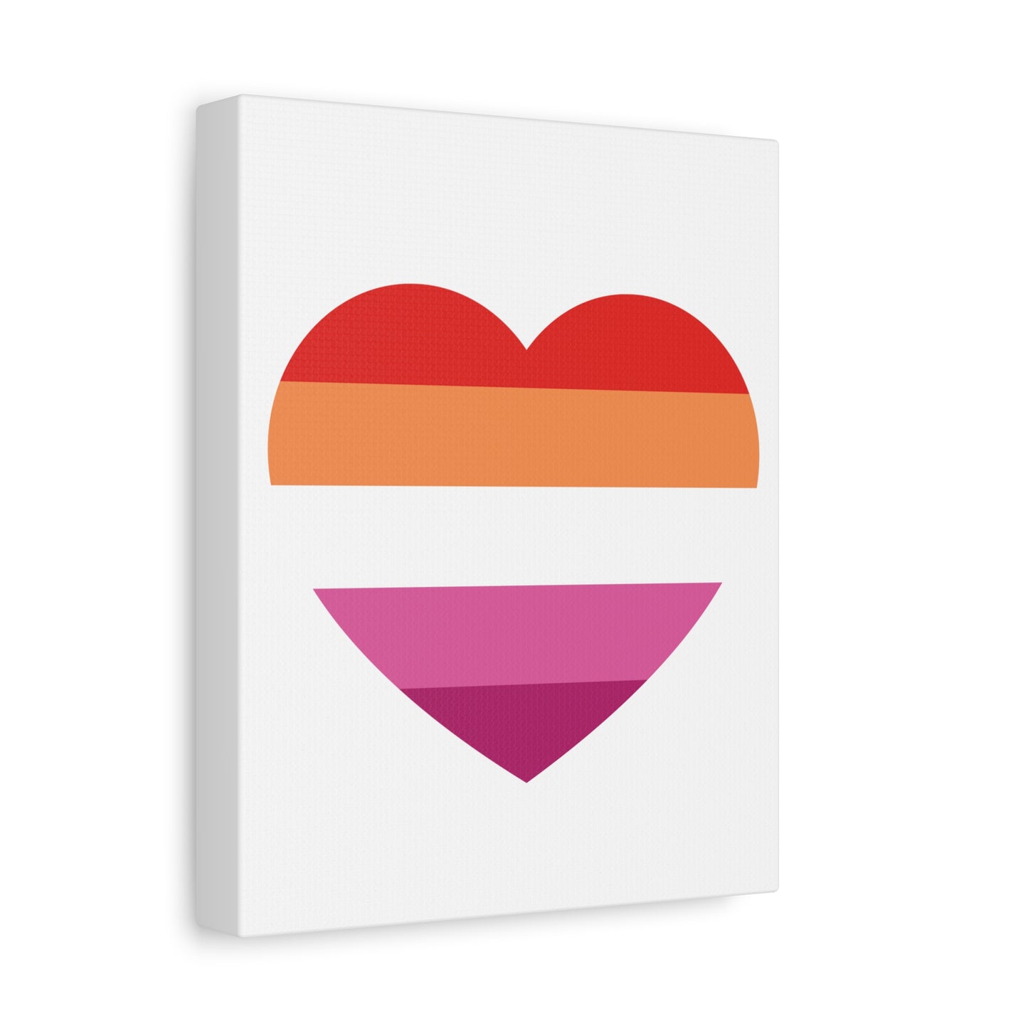 Lesbian Pride Heart - Canvas Wall Art