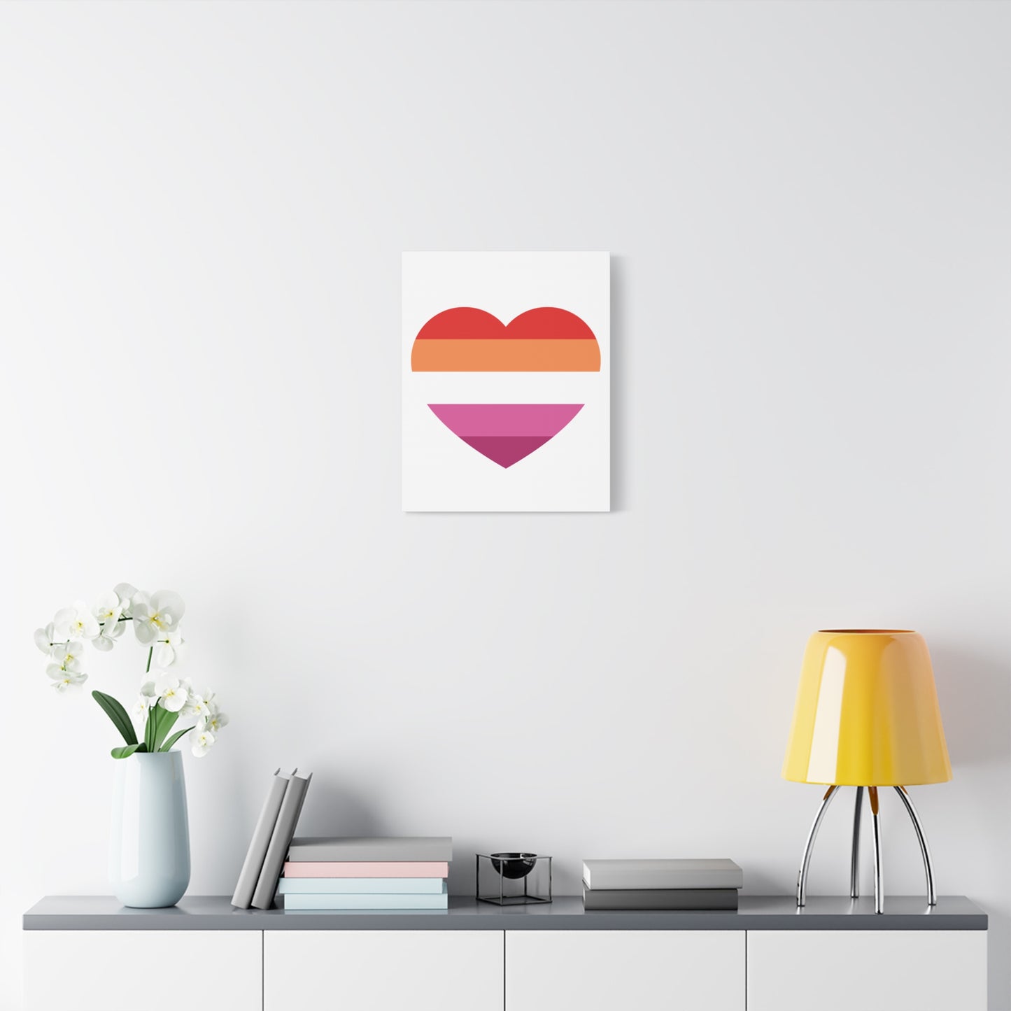 Lesbian Pride Heart - Canvas Wall Art