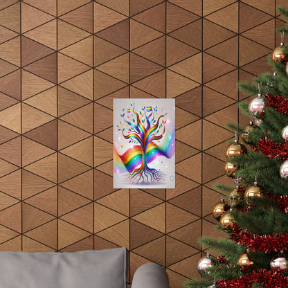 Rainbow Tree Poster | LGBTQ+ Art & Creative Wall Decor