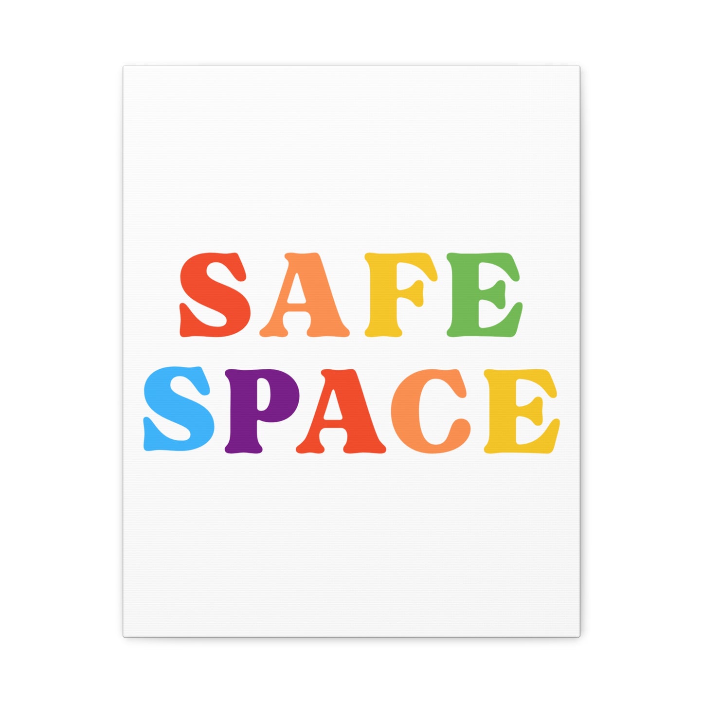 Safe Space Canvas | LGBTQ+ Wall Art for Inclusivity & Pride